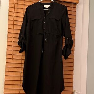 Motherhood Maternity Long Sleeve Shirt Dress